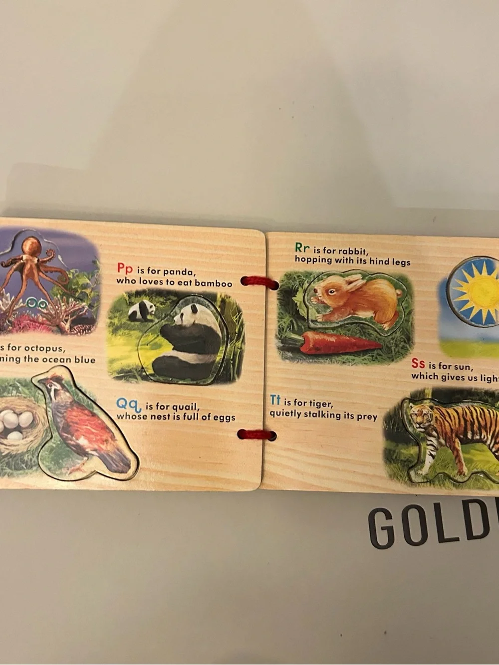 Vintage Melissa & Doug My ABC Book with 26 removable magnetic pieces wood